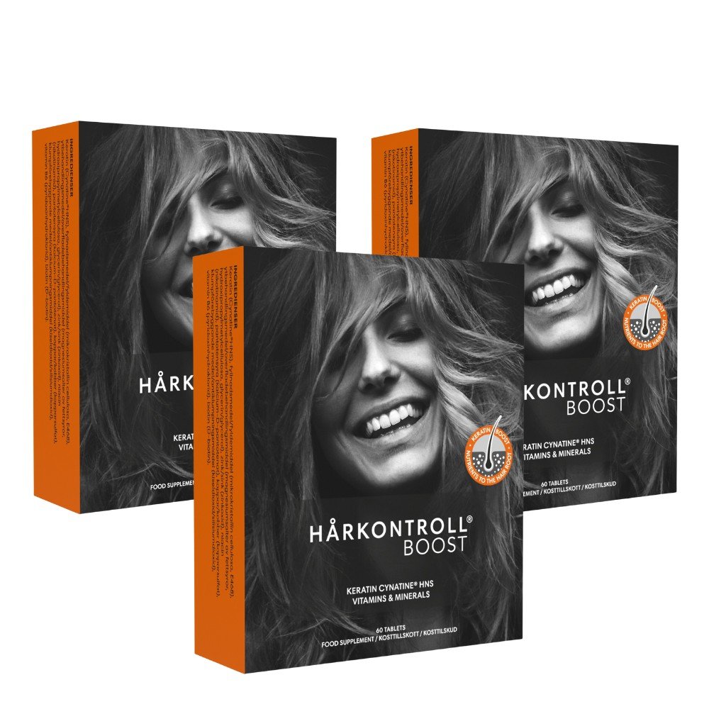 Maisto Papildų rinkinys Plaukams HÅRKONTROLL Boost 60 Tablečių